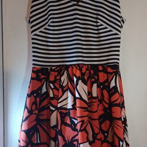Just Taylor stripped/flower dress sz14
